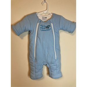 Baby Merlin's Magic Sleepsuit: Blue - Size Large/ 6-9 Months Weight 18-21lbs Zip
